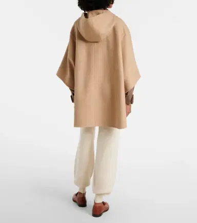 Loro Piana Belted wool and cashmere cape | Thumbnail 3