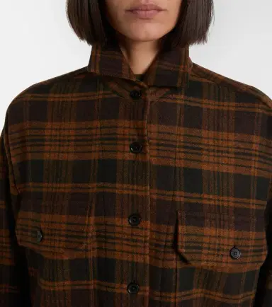 Loro Piana Darby checked wool and cashmere overshirt | Thumbnail 4 Loro Piana Darby checked wool and cashmere overshirt | Thumbnail 4