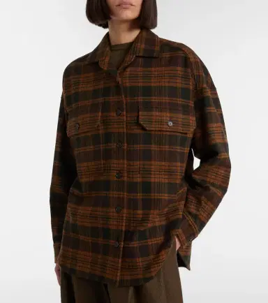 Loro Piana Darby checked wool and cashmere overshirt | Thumbnail 6 Loro Piana Darby checked wool and cashmere overshirt | Thumbnail 6
