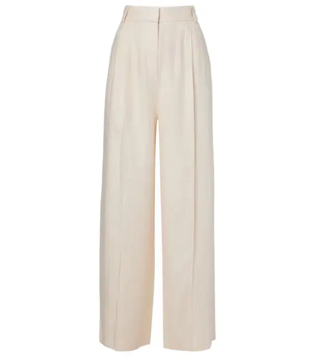 Loro Piana Lodger linen and wool wide-leg pants