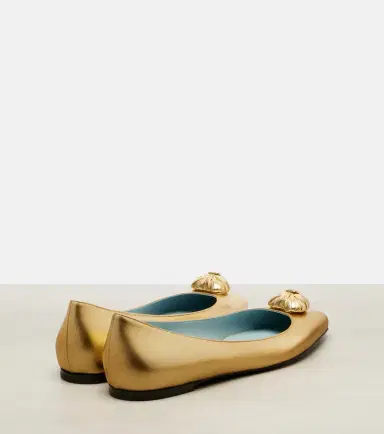 Valentino Garavani Caur Royal metallic leather ballet flats | Thumbnail 2 Valentino Garavani Caur Royal metallic leather ballet flats | Thumbnail 2
