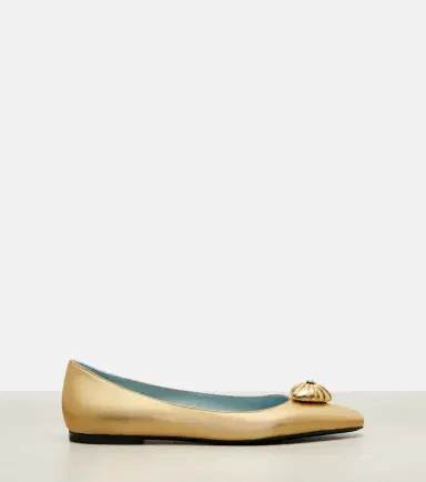 Valentino Garavani Caur Royal metallic leather ballet flats | Thumbnail 4 Valentino Garavani Caur Royal metallic leather ballet flats | Thumbnail 4