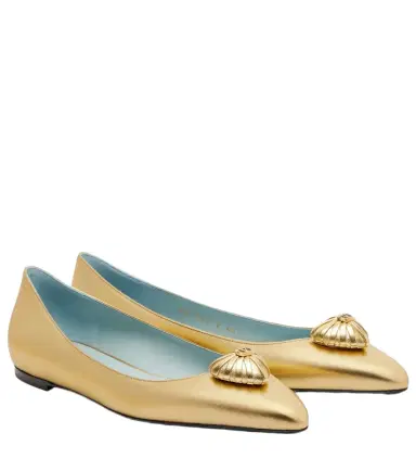 Valentino Garavani Caur Royal metallic leather ballet flats | Thumbnail 1 Valentino Garavani Caur Royal metallic leather ballet flats | Thumbnail 1