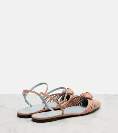 Valentino Garavani Royal VLogo leather flats | Thumbnail 3