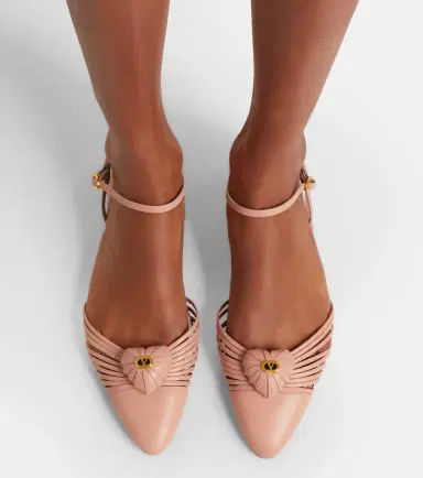 Valentino Garavani Royal VLogo leather flats | Thumbnail 6