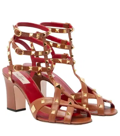 Valentino Garavani Studdy 80 leather sandals | Thumbnail 1 Valentino Garavani Studdy 80 leather sandals | Thumbnail 1