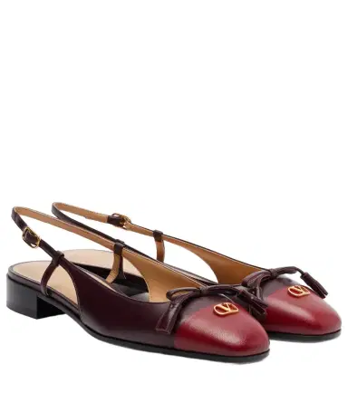 Valentino Garavani Valet Du Roi leather slingback ballet flats | Thumbnail 1 Valentino Garavani Valet Du Roi leather slingback ballet flats | Thumbnail 1