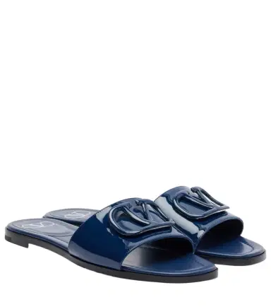 Valentino Garavani VLogo patent leather slides | Thumbnail 1