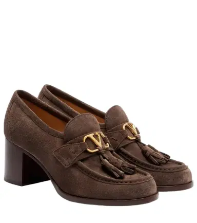 Valentino Garavani VLogo 60 suede loafer pumps | Thumbnail 1