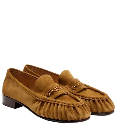 Valentino Garavani VLogo suede loafers | Thumbnail 1 Valentino Garavani VLogo suede loafers | Thumbnail 1