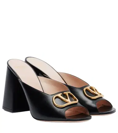 Valentino Garavani VLogo leather mules | Thumbnail 1 Valentino Garavani VLogo leather mules | Thumbnail 1