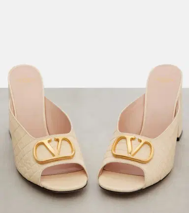 Valentino Garavani VLogo croc-effect leather mules | Thumbnail 3