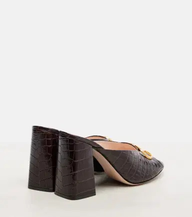 Valentino Garavani VLogo 95 croc-effect leather mules | Thumbnail 4 Valentino Garavani VLogo 95 croc-effect leather mules | Thumbnail 4
