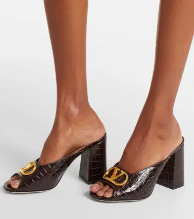 Valentino Garavani VLogo 95 croc-effect leather mules | Thumbnail 6 Valentino Garavani VLogo 95 croc-effect leather mules | Thumbnail 6
