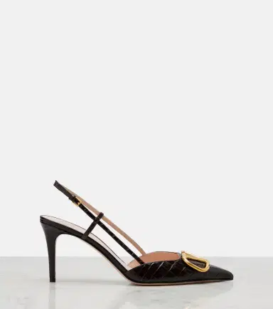 Valentino Garavani VLogo 80 leather slingback pumps | Thumbnail 2