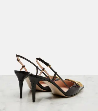 Valentino Garavani VLogo 80 leather slingback pumps | Thumbnail 3