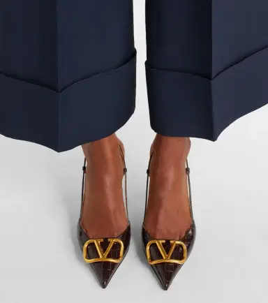 Valentino Garavani VLogo 80 leather slingback pumps | Thumbnail 6