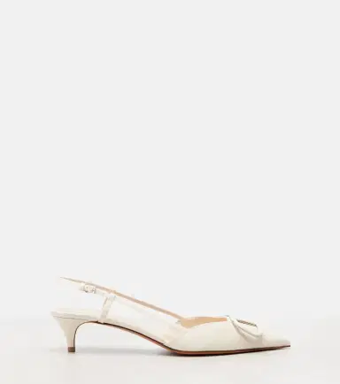Valentino Garavani VLogo 40 patent leather slingback pumps | Thumbnail 3