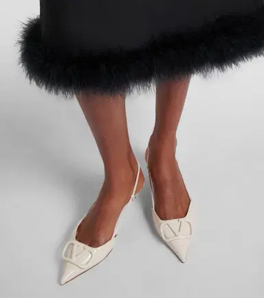 Valentino Garavani VLogo 40 patent leather slingback pumps | Thumbnail 6