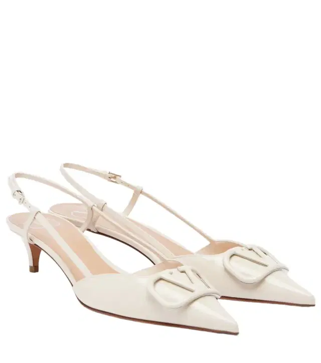 VLogo 40 patent leather slingback pumps