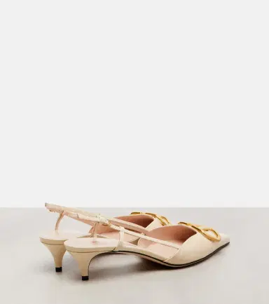 Valentino Garavani VLogo 40 leather slingback pumps | Thumbnail 2