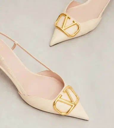 Valentino Garavani VLogo 40 leather slingback pumps | Thumbnail 3