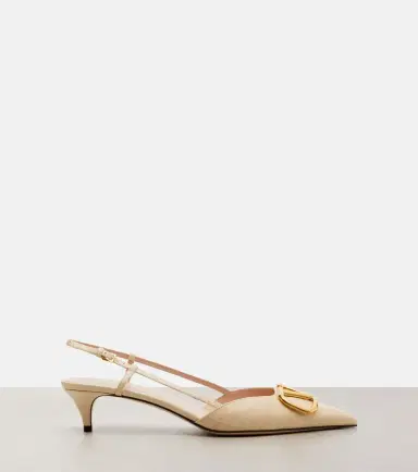 Valentino Garavani VLogo 40 leather slingback pumps | Thumbnail 4