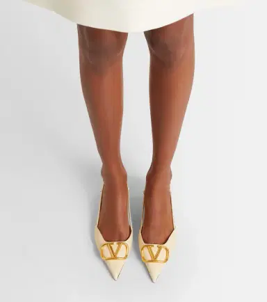 Valentino Garavani VLogo 40 leather slingback pumps | Thumbnail 6