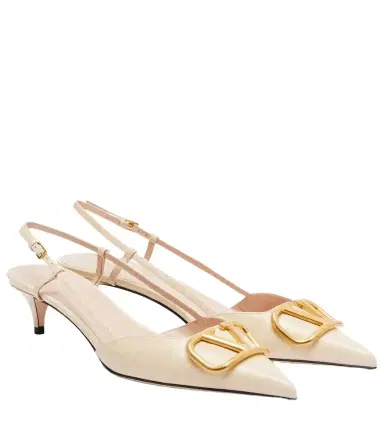 Valentino Garavani VLogo 40 leather slingback pumps | Thumbnail 1