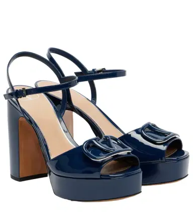 Valentino Garavani VLogo 115 patent leather platform sandals | Thumbnail 1 Valentino Garavani VLogo 115 patent leather platform sandals | Thumbnail 1