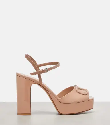 Valentino Garavani VLogo 115 patent leather platform sandals | Thumbnail 3 Valentino Garavani VLogo 115 patent leather platform sandals | Thumbnail 3