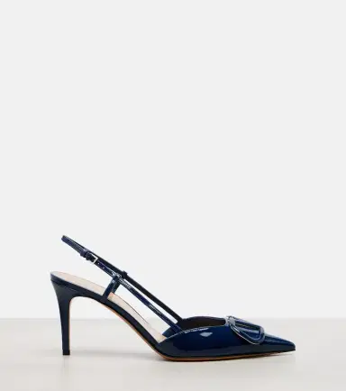Valentino Garavani VLogo 80 patent leather slingback pumps | Thumbnail 3 Valentino Garavani VLogo 80 patent leather slingback pumps | Thumbnail 3