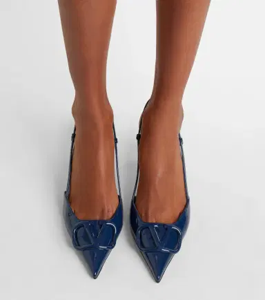 Valentino Garavani VLogo 80 patent leather slingback pumps | Thumbnail 6 Valentino Garavani VLogo 80 patent leather slingback pumps | Thumbnail 6