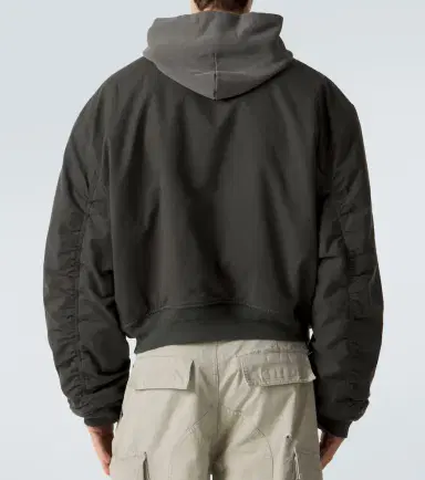 Balenciaga Cotton-blend hooded bomber jacket | Thumbnail 2 Balenciaga Cotton-blend hooded bomber jacket | Thumbnail 2