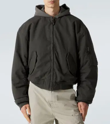 Balenciaga Cotton-blend hooded bomber jacket | Thumbnail 4 Balenciaga Cotton-blend hooded bomber jacket | Thumbnail 4