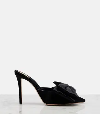 Valentino Garavani Yolande 105 bow-detail satin mules | Thumbnail 3