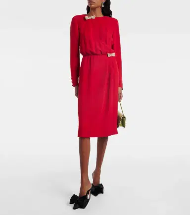 Valentino Garavani Yolande 105 bow-detail satin mules | Thumbnail 5