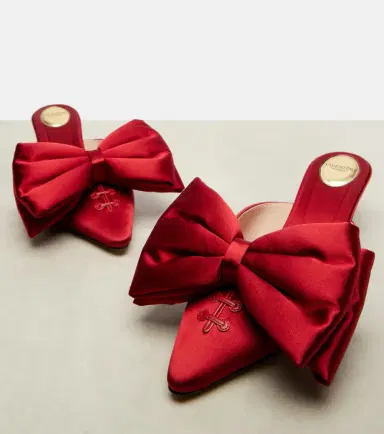 Valentino Garavani Yolande 45 bow-detail satin mules | Thumbnail 2