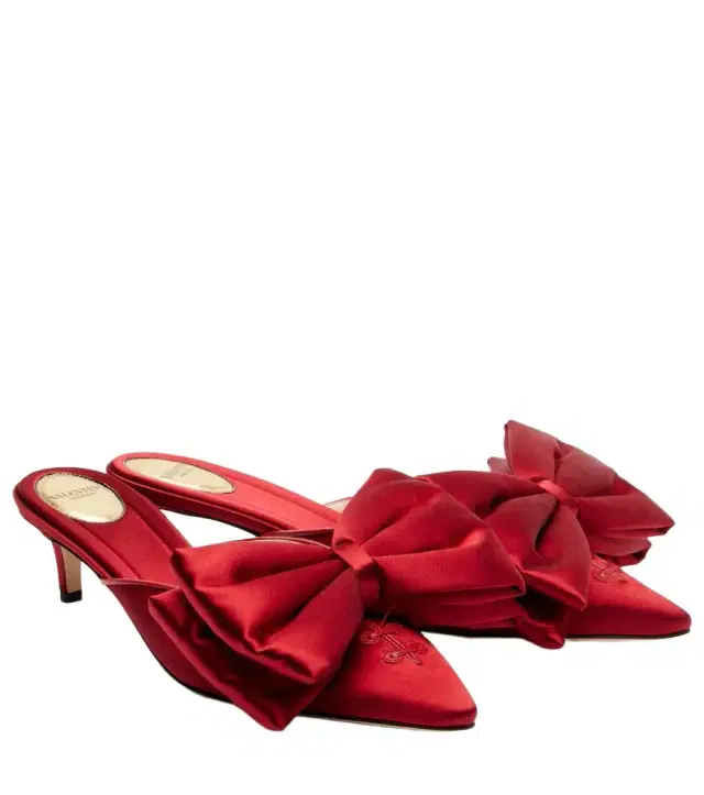 Valentino Garavani Yolande 45 bow-detail satin mules