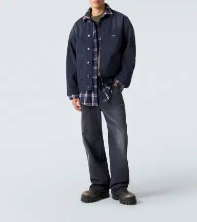 Balenciaga Checked layered denim jacket | Thumbnail 3 Balenciaga Checked layered denim jacket | Thumbnail 3