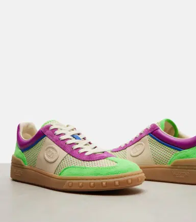 Valentino Garavani Upvillage leather-trimmed sneakers | Thumbnail 2 Valentino Garavani Upvillage leather-trimmed sneakers | Thumbnail 2
