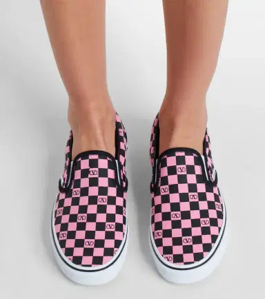 Valentino Garavani x Vans VLogo checked canvas slip-on sneakers | Thumbnail 5 Valentino Garavani x Vans VLogo checked canvas slip-on sneakers | Thumbnail 5