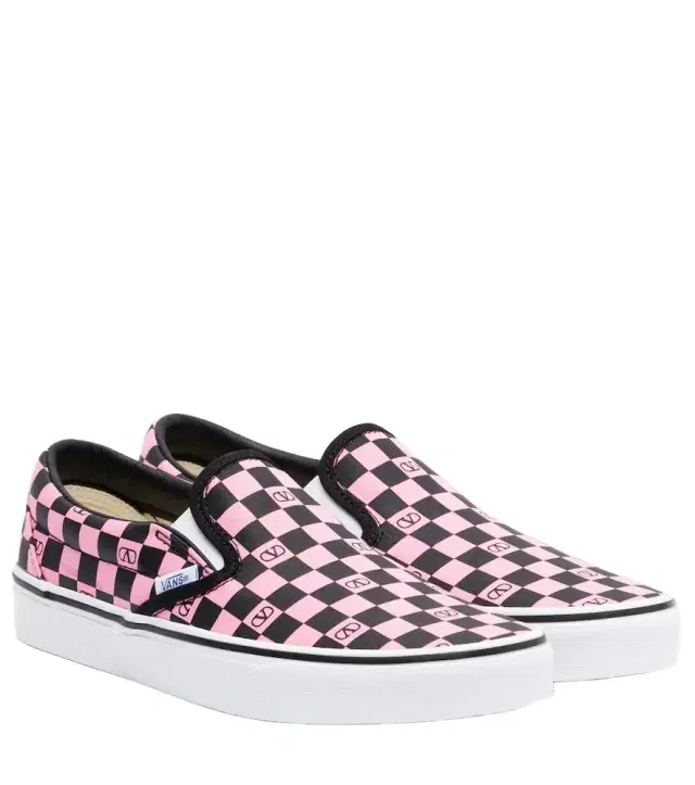 Valentino Garavani x Vans VLogo checked canvas slip-on sneakers
