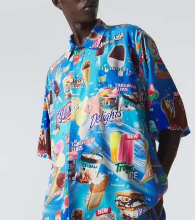 Balenciaga Printed satin shirt | Thumbnail 2