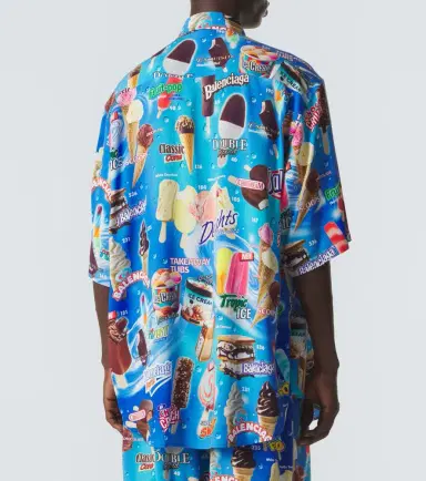 Balenciaga Printed satin shirt | Thumbnail 3