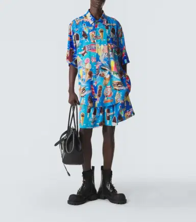 Balenciaga Printed satin shirt | Thumbnail 4