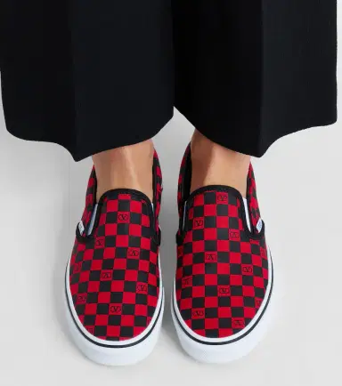 Valentino Garavani x Vans VLogo checked canvas slip-on sneakers | Thumbnail 6