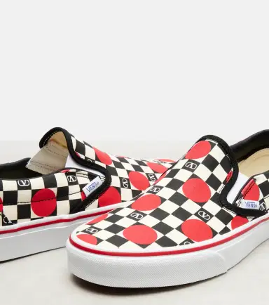 Valentino Garavani x Vans VLogo checked canvas slip-on sneakers | Thumbnail 3