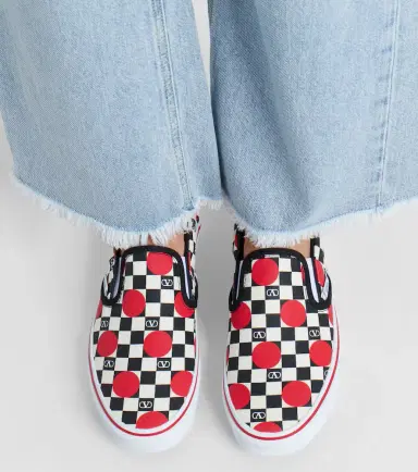 Valentino Garavani x Vans VLogo checked canvas slip-on sneakers | Thumbnail 5