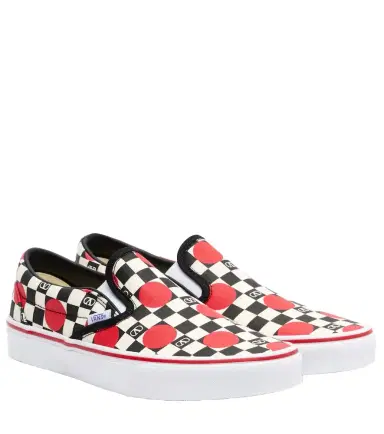 Valentino Garavani x Vans VLogo checked canvas slip-on sneakers | Thumbnail 1